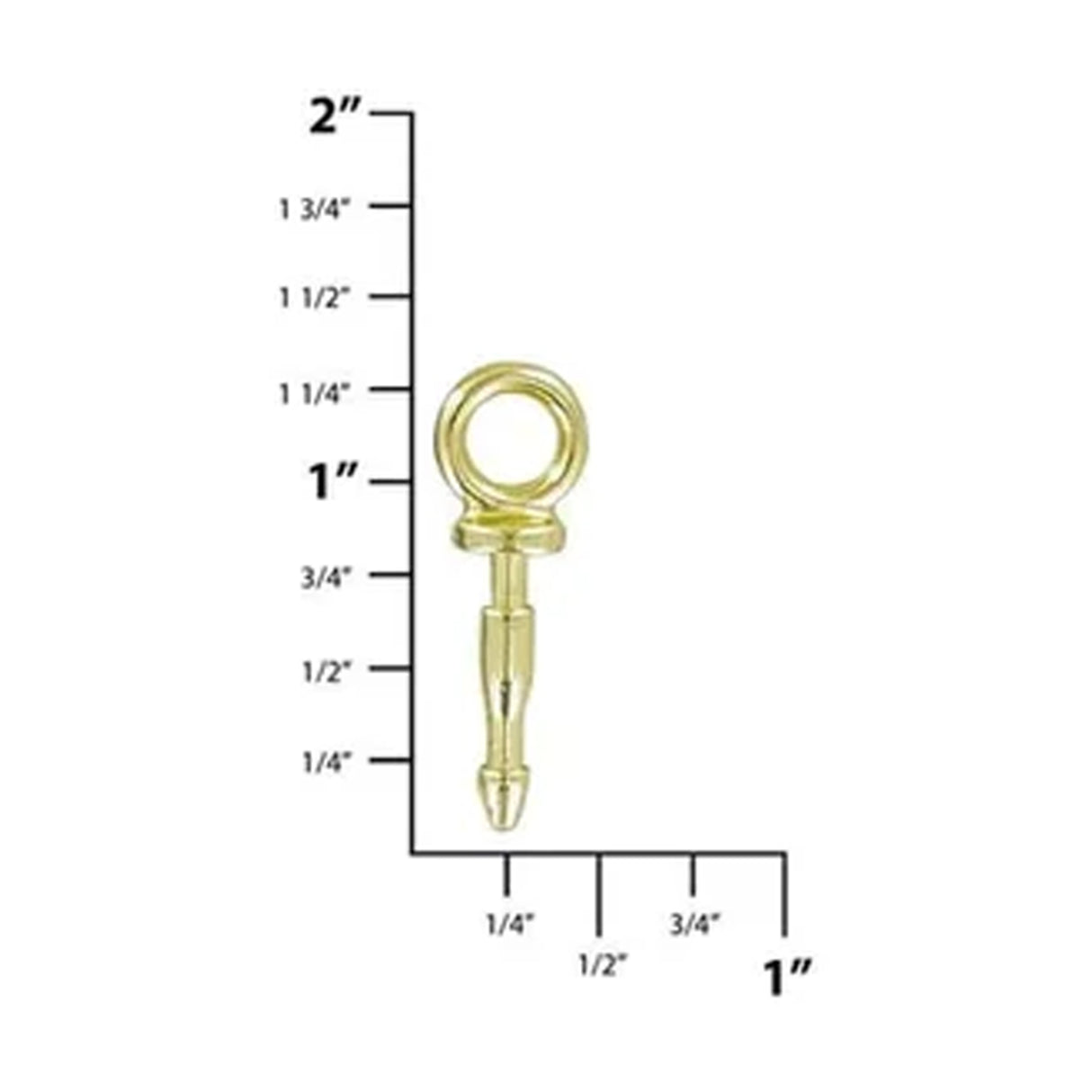 1 1/4" Brass, Snapper Rivet Ring, Steel