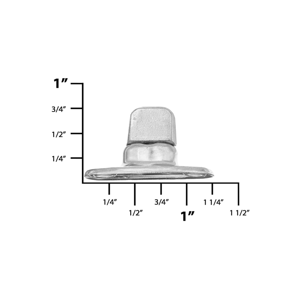 Common Sense® 1-1/4" Nickel Turn Button, Zinc Alloy