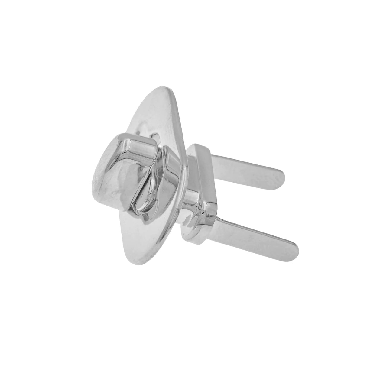 1 1/4" Shiny Nickel, Turn Lock, Zinc Alloy