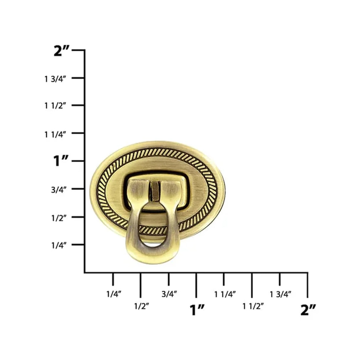 1 1/8" Antique Brass, Drop Lock, Zinc Alloy