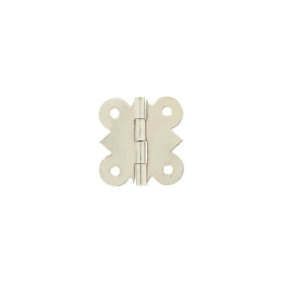 1 1/8" Nickel, Box/Case Hinge Plate, Zinc Alloy