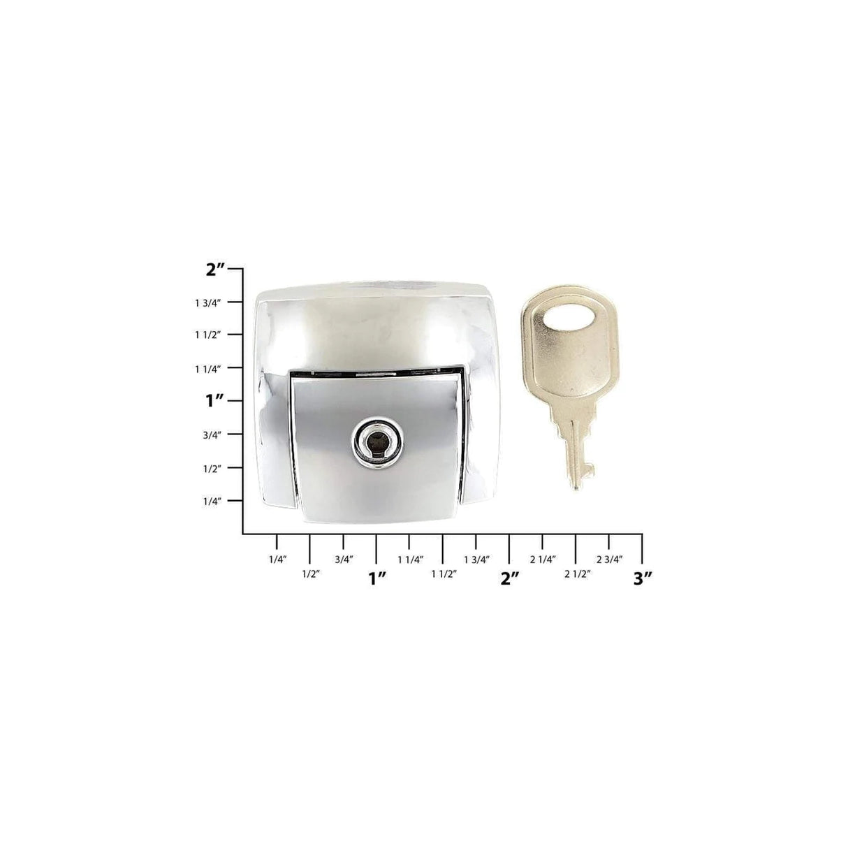 1 13/16" Chrome, Lock, Zinc Alloy