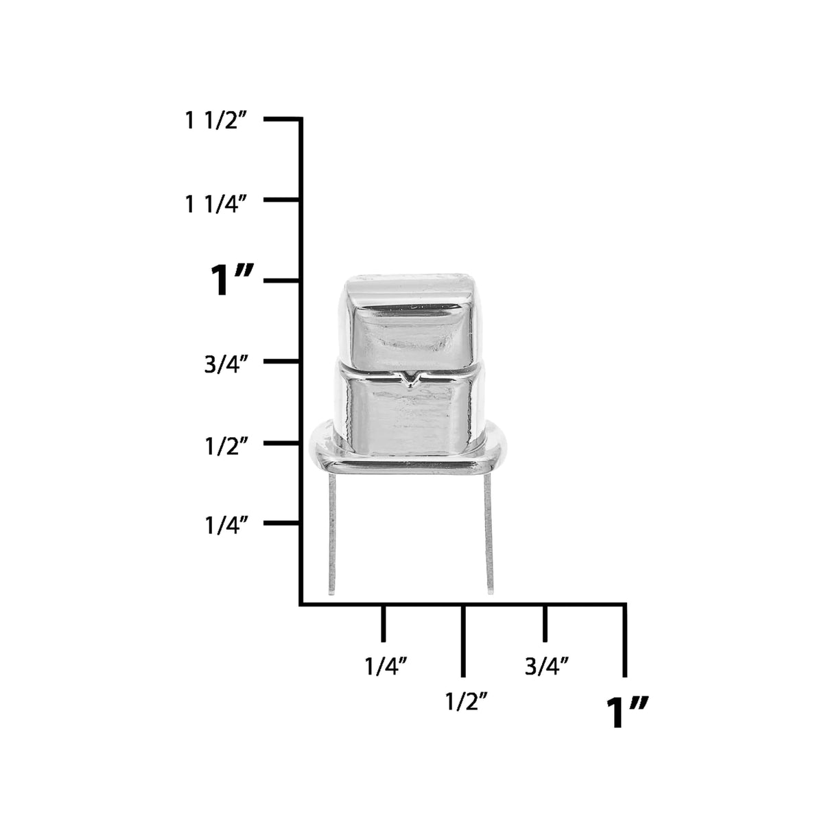 1/2" Shiny Nickel, Turn Only, Zinc Alloy