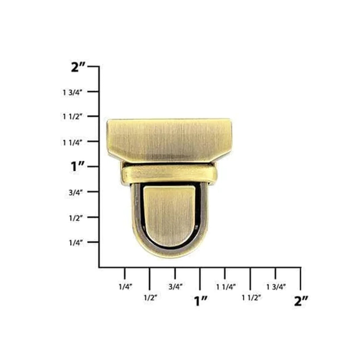 1 3/16" Antique Brass, Tuck Catch, Zinc Alloy