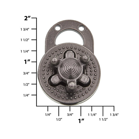 1 3/8" Antique Nickel, Turn Lock, Zinc Alloy