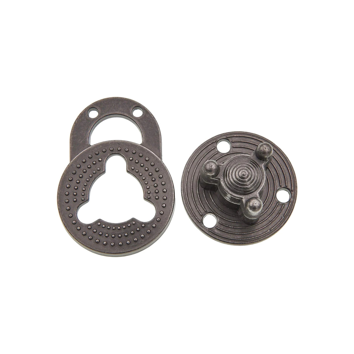 1 3/8" Antique Nickel, Turn Lock, Zinc Alloy