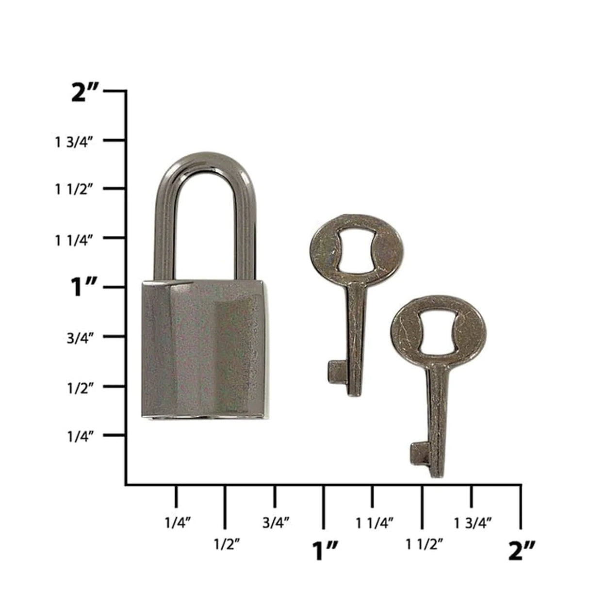 11/16" Shiny Gunmetal, Padlock, Zinc Alloy