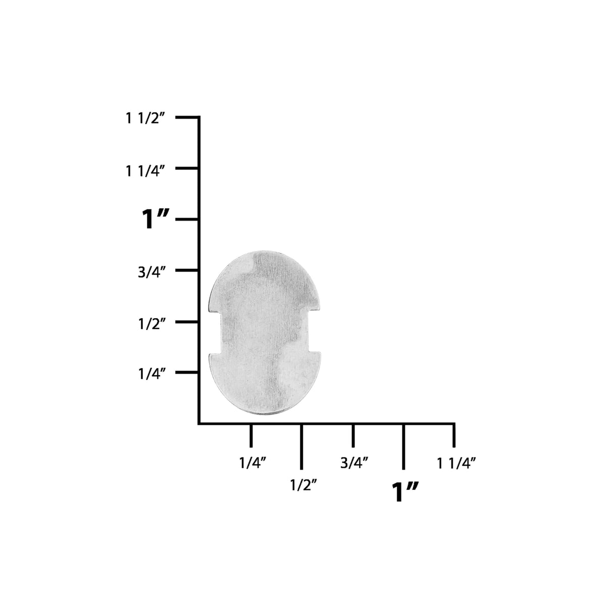 Common Sense® 13/16" Nickel Back Plate, Zinc Alloy