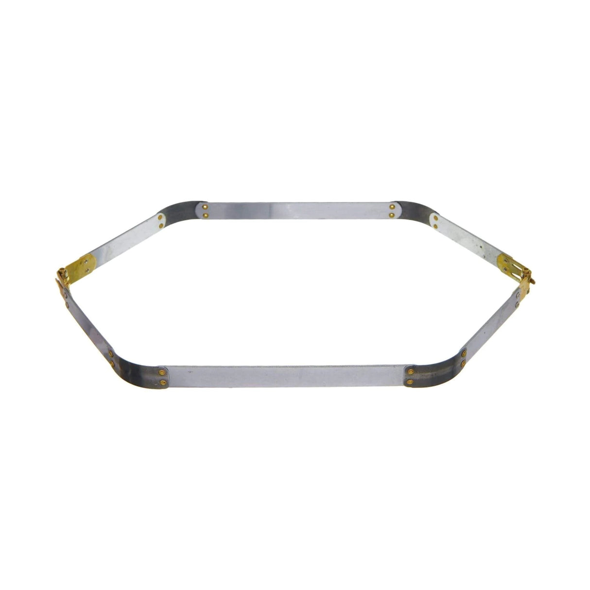 14" Facile Hexagonal Frame With Brass Hinges, Steel