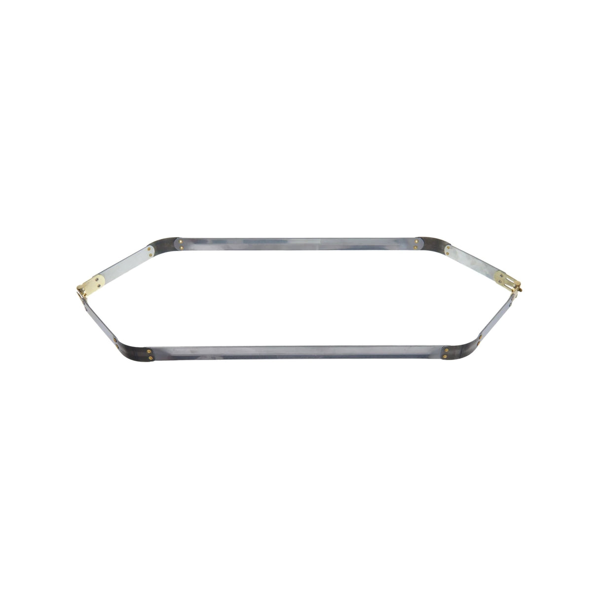 18" Facile Hexagonal Frame With Brass Hinges, Steel
