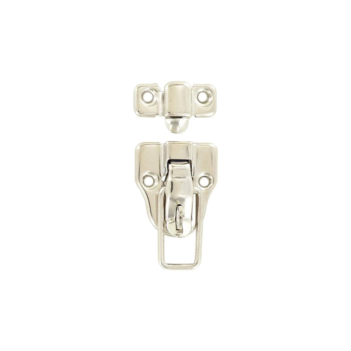 2 3/8" Nickel, Drawbolt w/ Padlock Loop, Steel