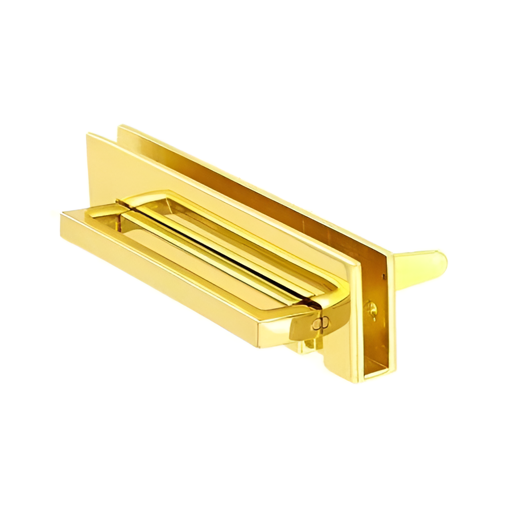 2 5/8" Gold, Flap Drop Lock, Zinc Alloy