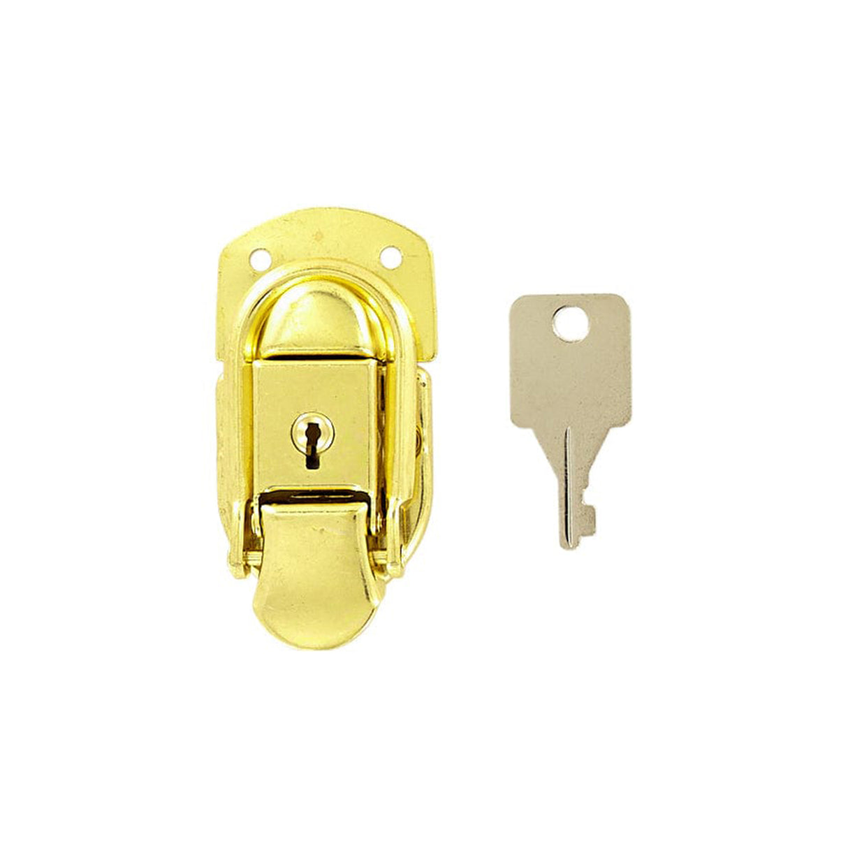 2 7/16" Brass, Locking Drawbolt, Steel