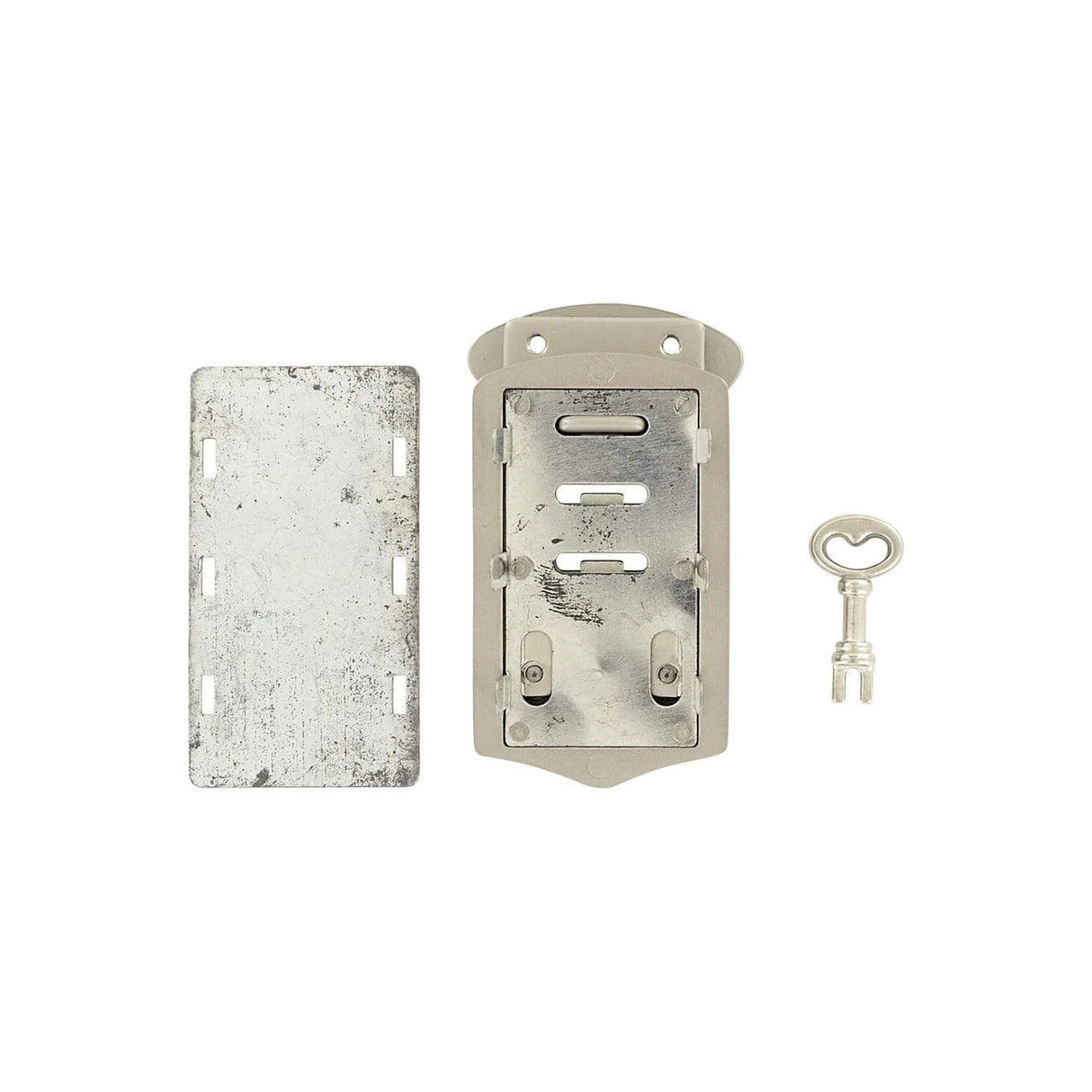 2 7/8" Satin Nickel, 3-Position Flap Lock, Zinc Alloy