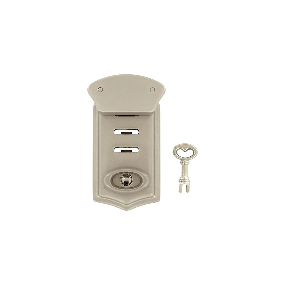 2 7/8" Satin Nickel, 3-Position Flap Lock, Zinc Alloy
