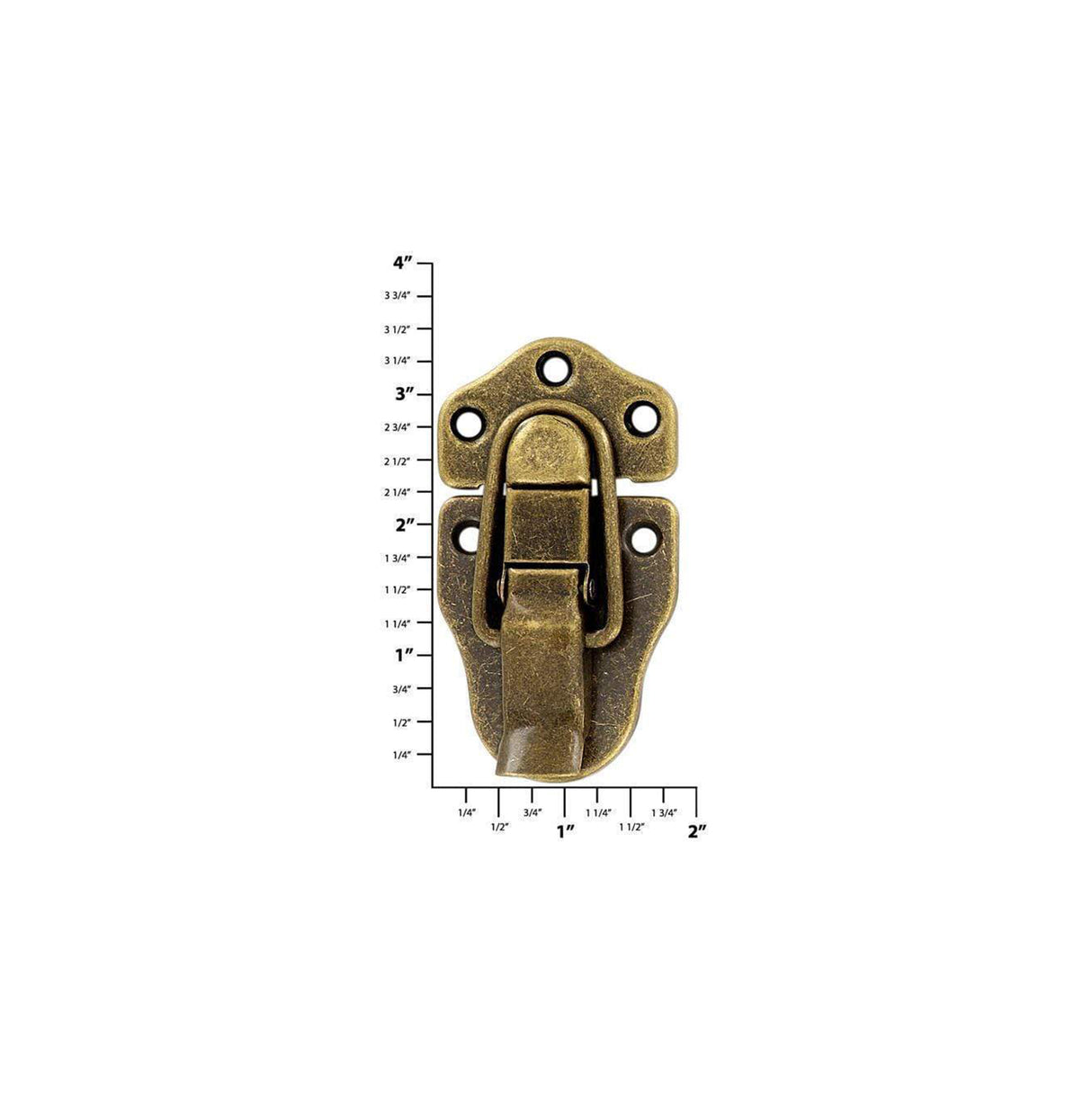 3 1/4" Antique Brass, Drawbolt, Steel