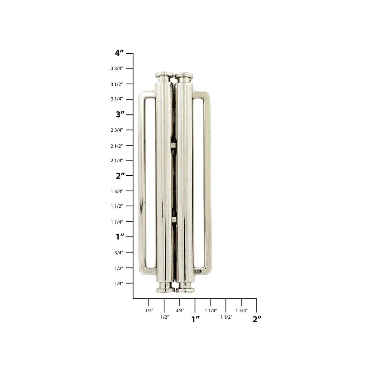 3 1/4"Nickel, Clasp, Zinc Alloy