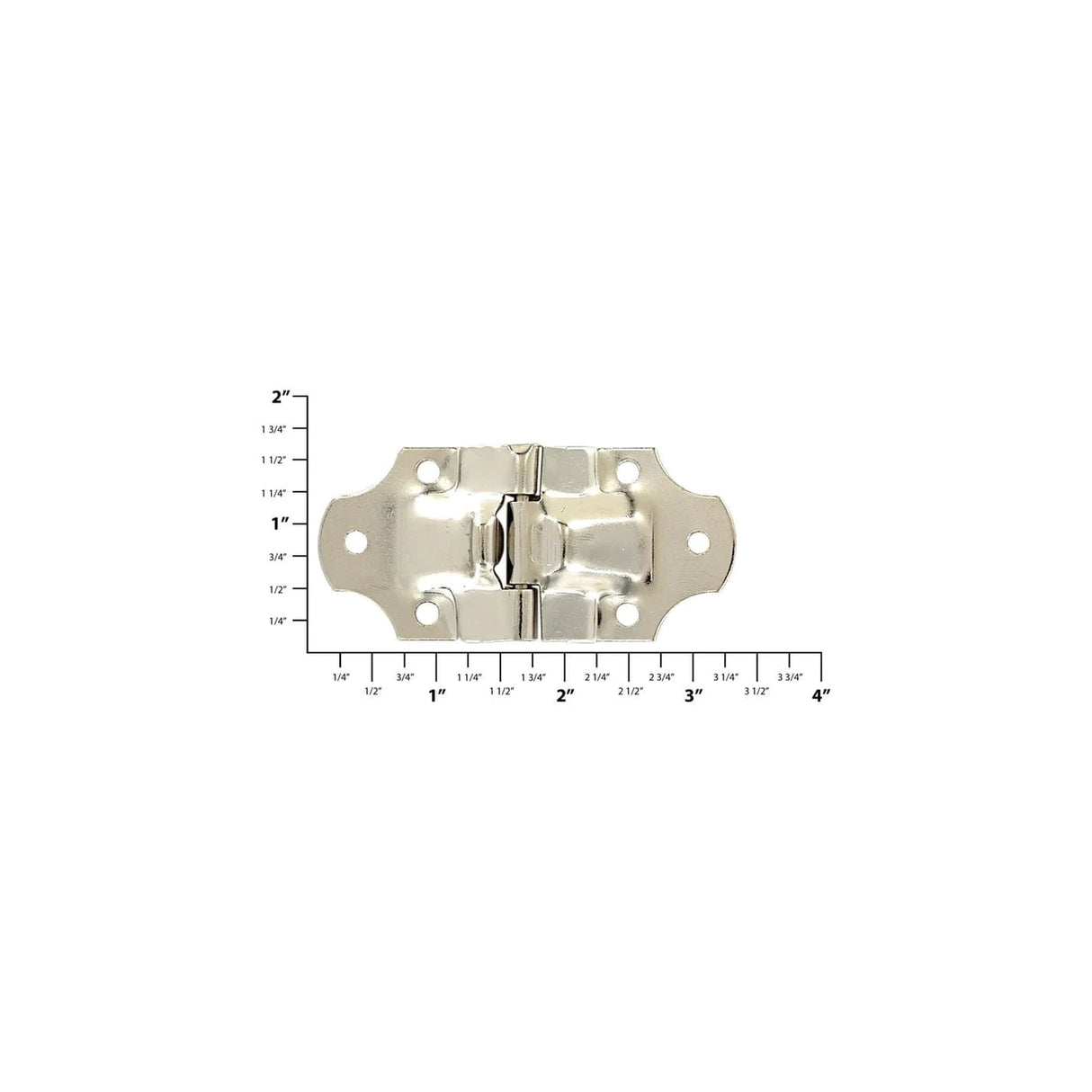 3 1/4" Nickel, Trunk Stop Hinge, Zinc Alloy
