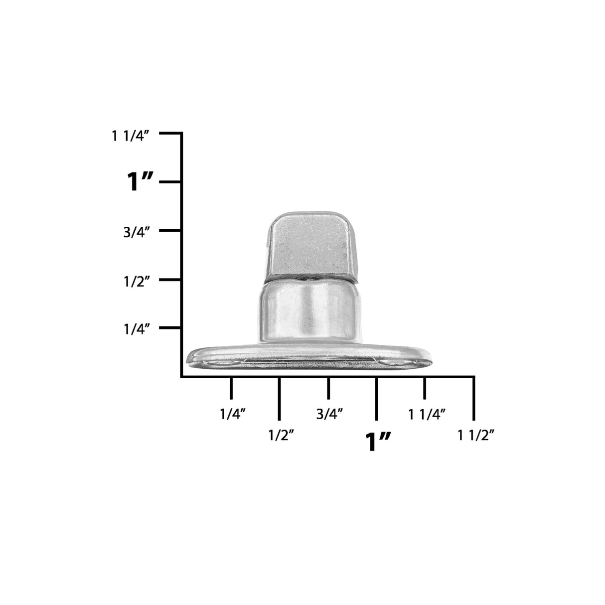 Common Sense® 3/8" Nickel Turn Button, Zinc Alloy