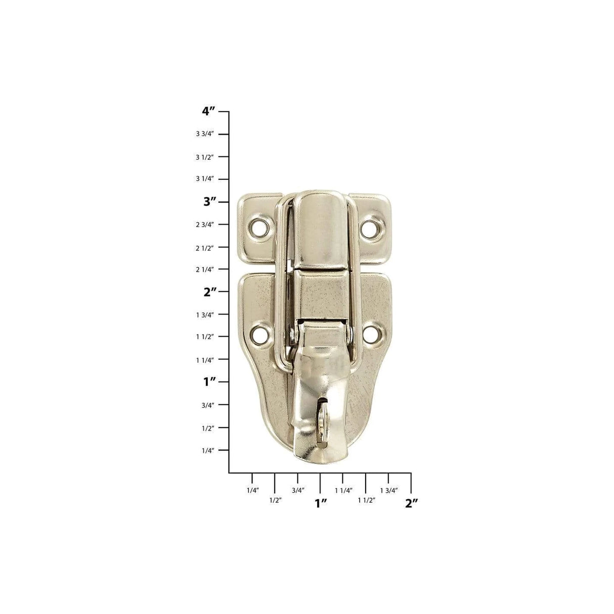 3" Nickel, Drawbolt w/ Padlock Loop, Steel