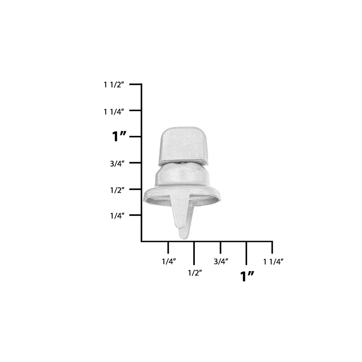 Common Sense® 5/16" Nickel Turn Button, Zinc Alloy