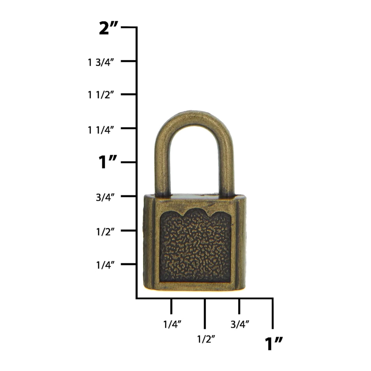 5/8" Antique Brass, Padlock, Zinc Alloy
