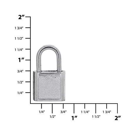 5/8" Nickel, Padlock, Zinc Alloy