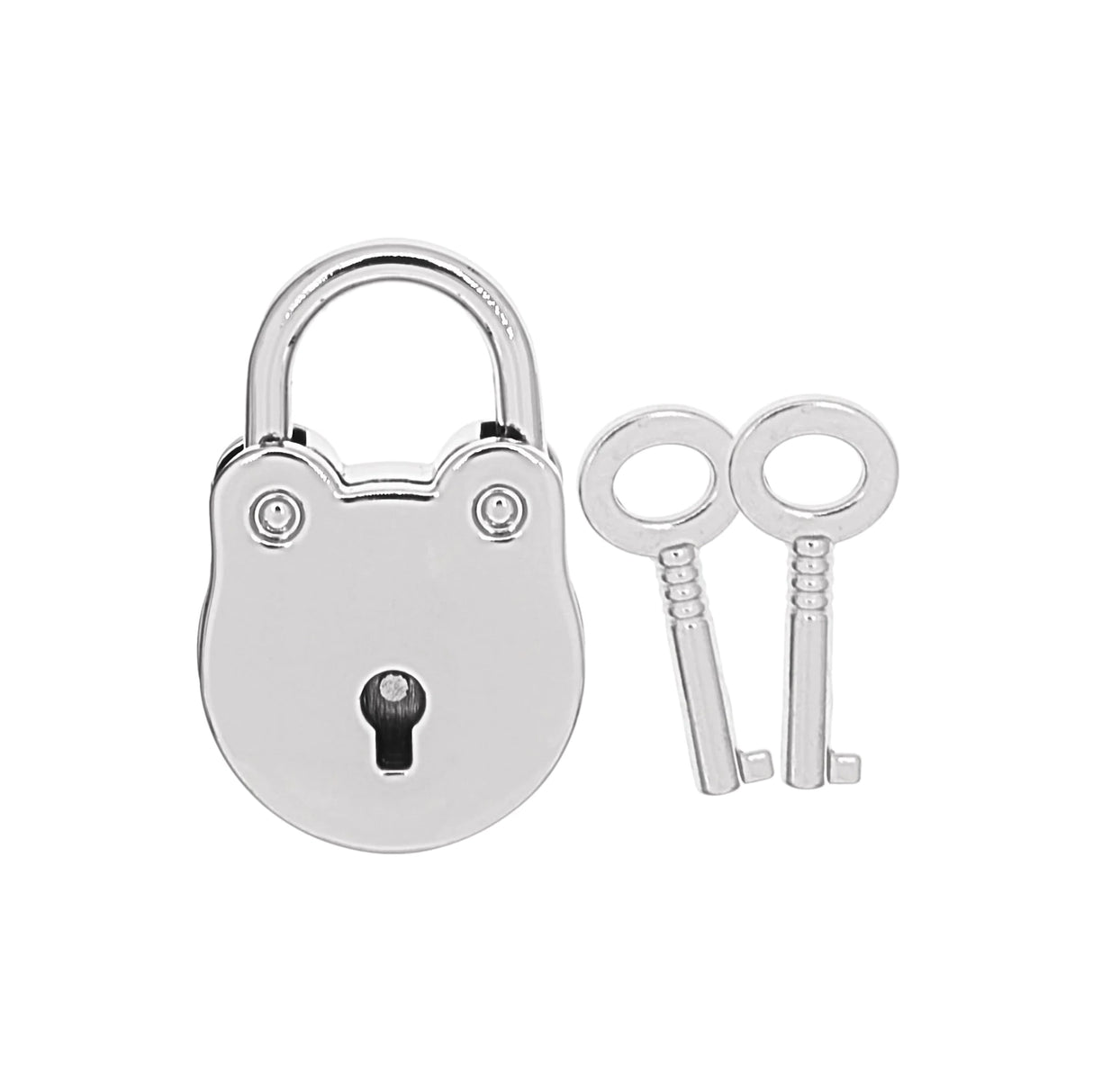 5/8" Shiny Nickel, Padlock, Zinc Alloy