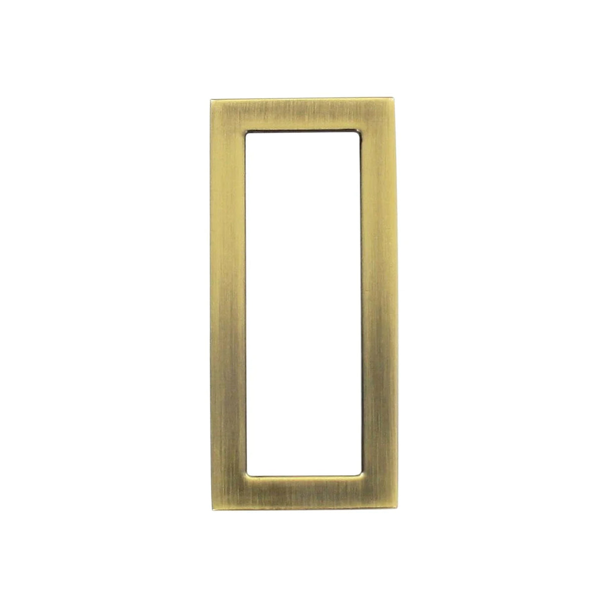 1 1/2" Dark Brushed Antique Brass, Cast Rectangular Ring, Zinc Alloy