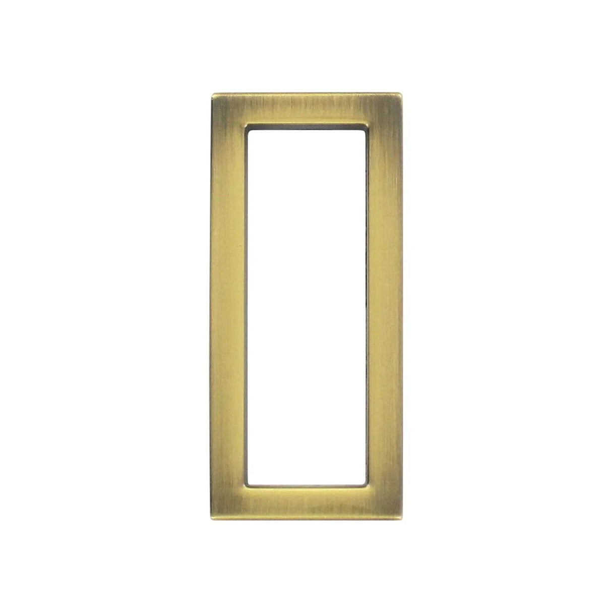 1 1/2" Dark Brushed Antique Brass, Cast Rectangular Ring, Zinc Alloy