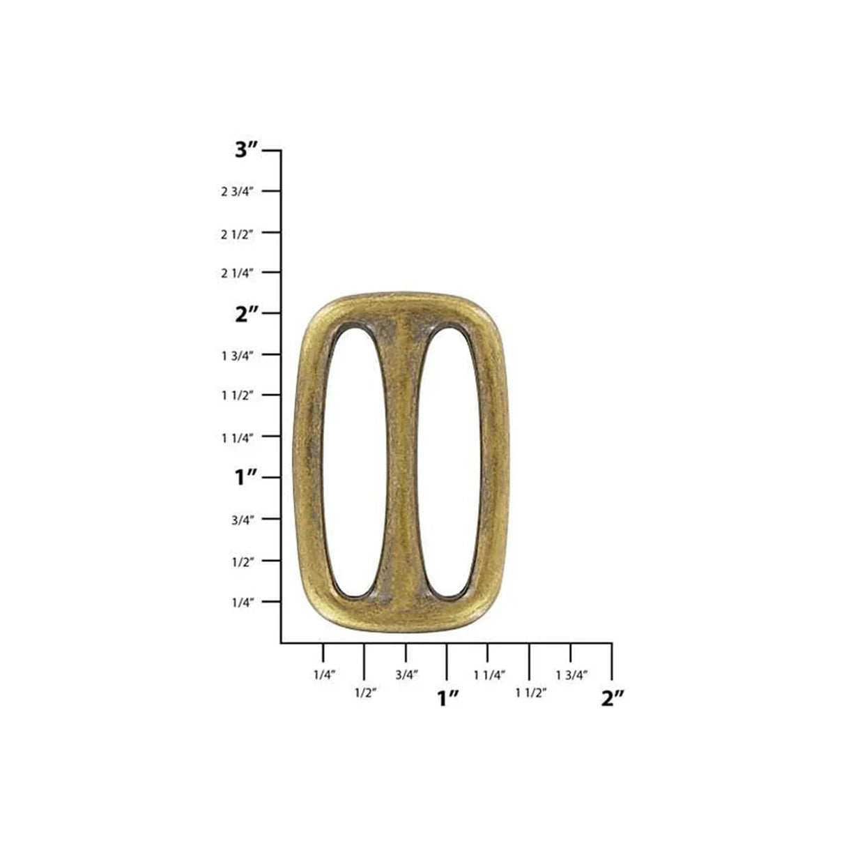 1 1/2" Antique Brass, Cast Slide Ring, Zinc Alloy
