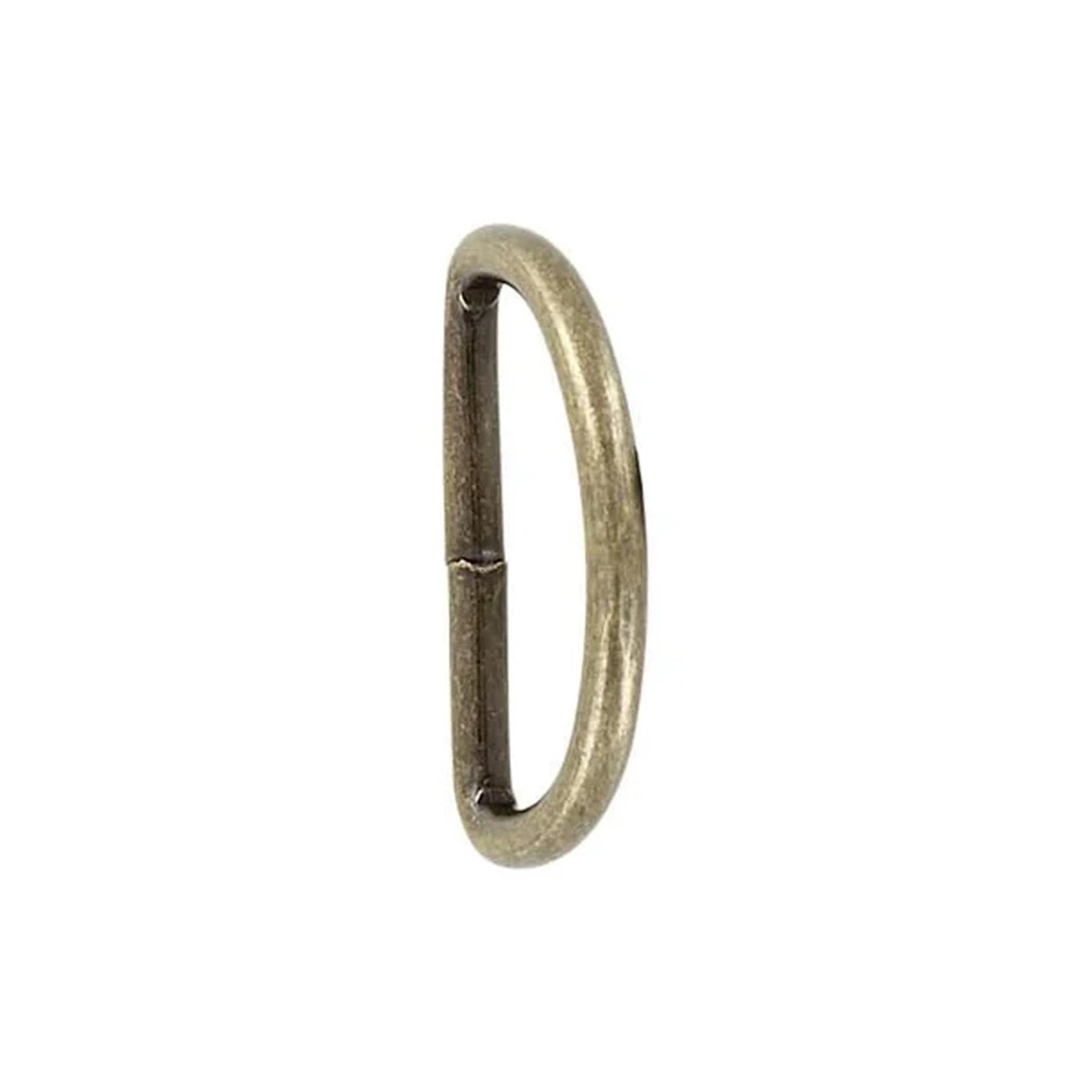 1 1/2" Antique Brass, Welded D Ring, Steel