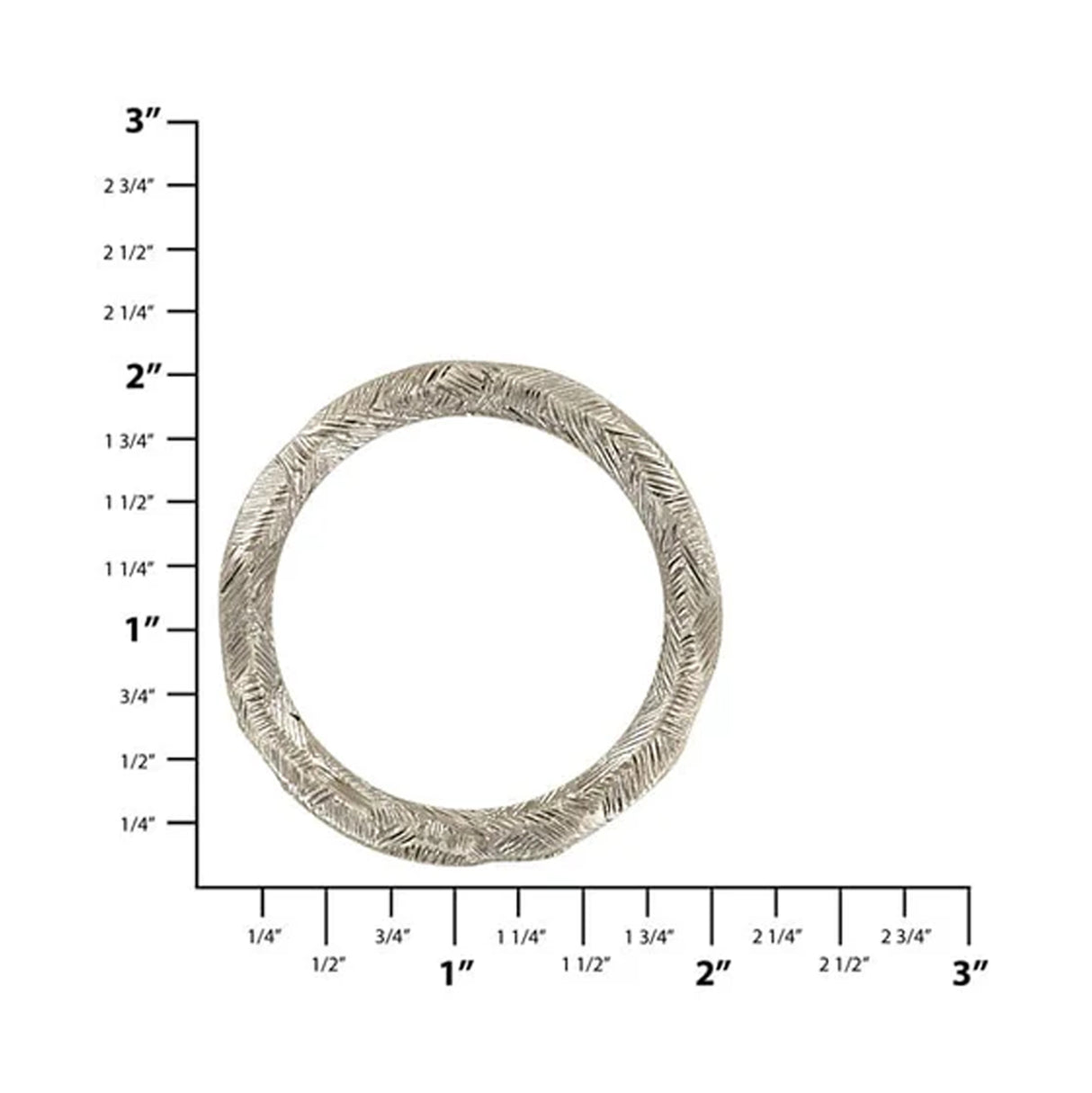 1 1/2" Antique Nickel, Round Ring Antique, Zinc Alloy