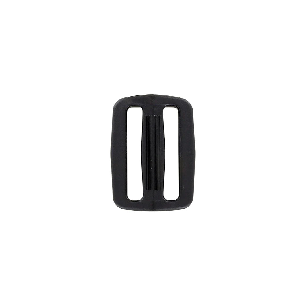 1 1/2" Black, Sliplock Tri-Glide Slide Buckle, Plastic