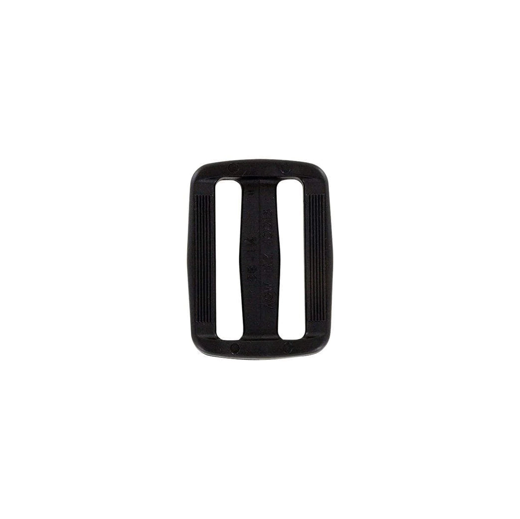 1 1/2" Black, Sliplock Tri-Glide Slide Buckle, Plastic