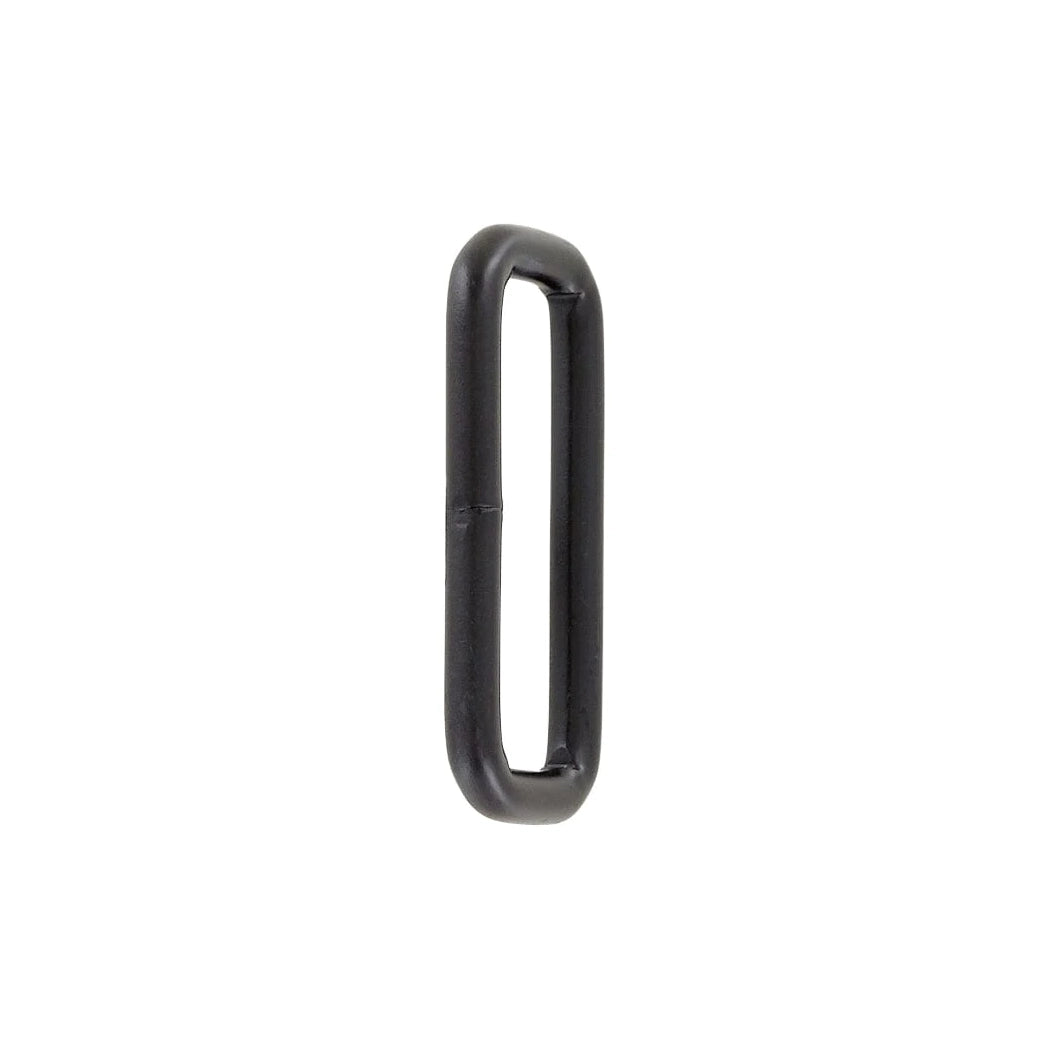 1 1/2" Matte Black, Welded Rectangular Ring, Steel