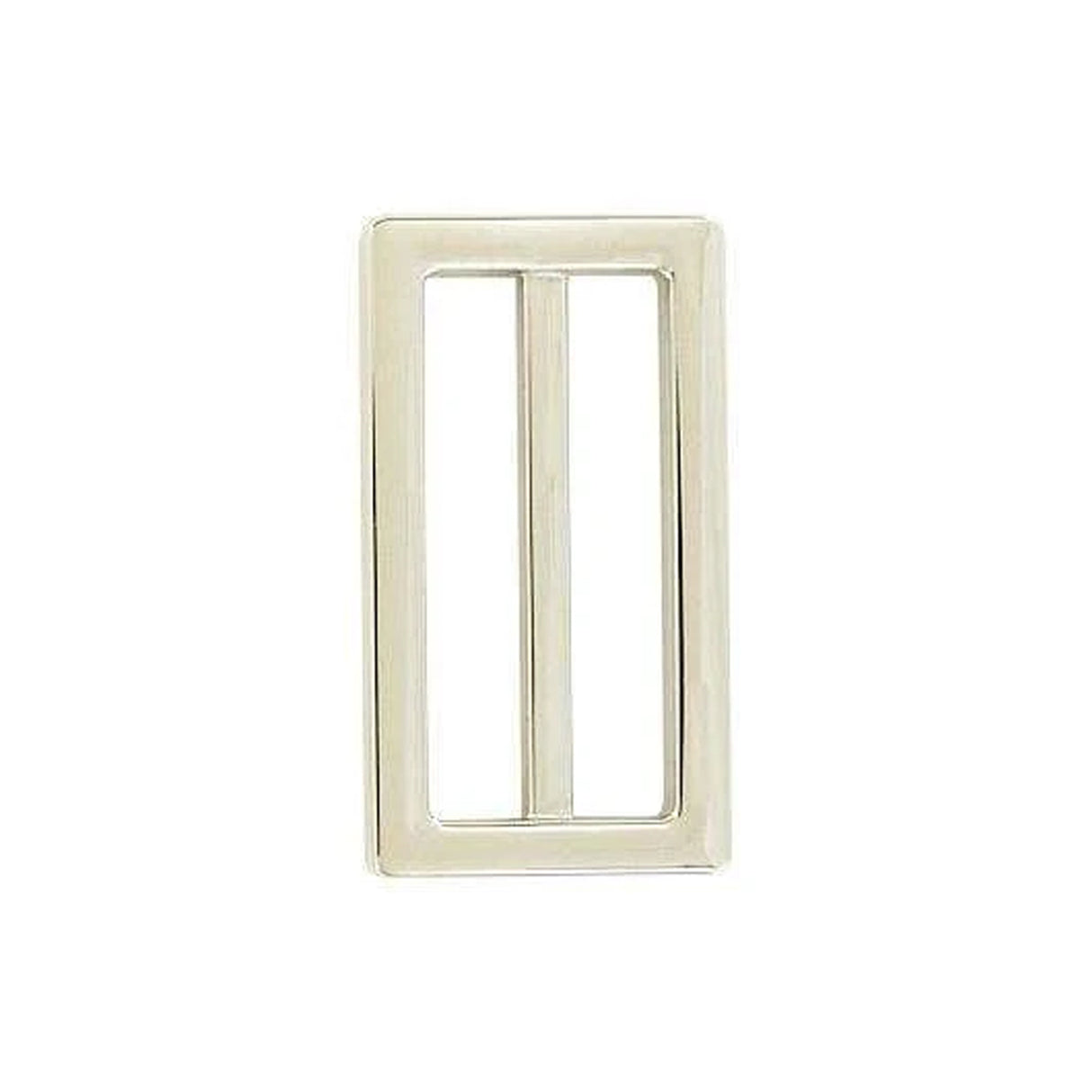 1 1/2" Shiny Nickel, Cast Strap Tri Glide Slider, Zinc Alloy