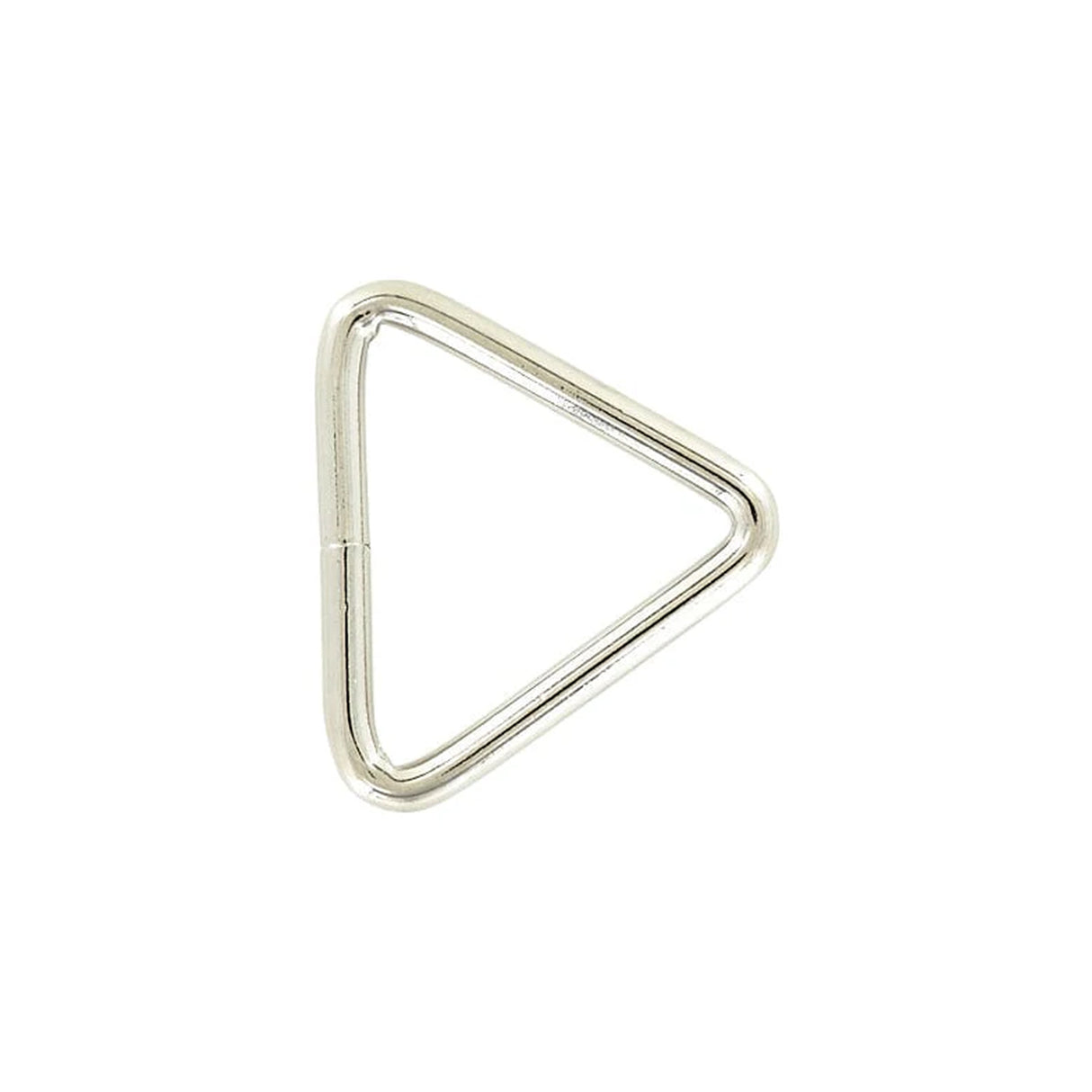 1 1/2" Shiny Nickel, Welded Triangle Ring, Steel