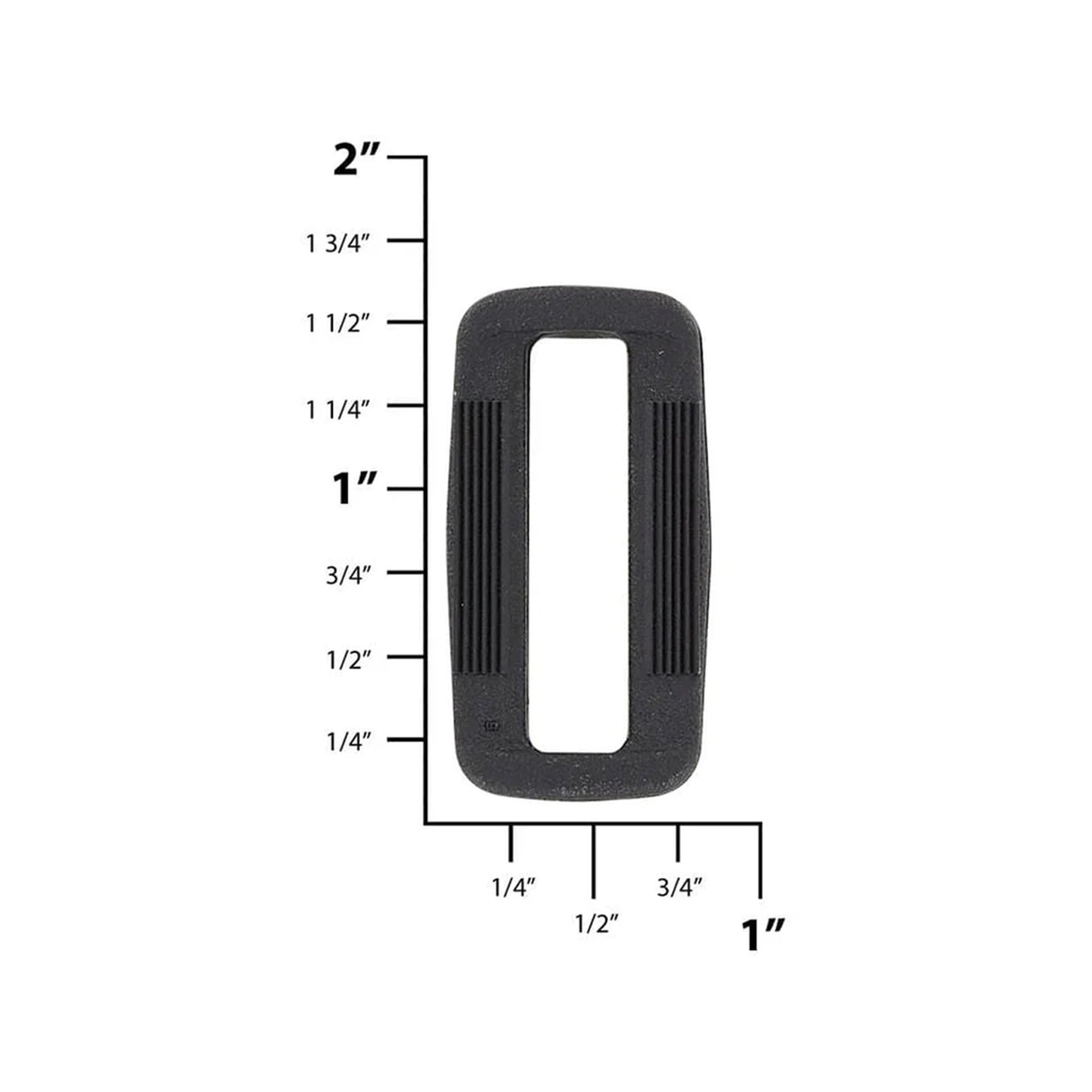 2" Black, Common Loop, Plastic