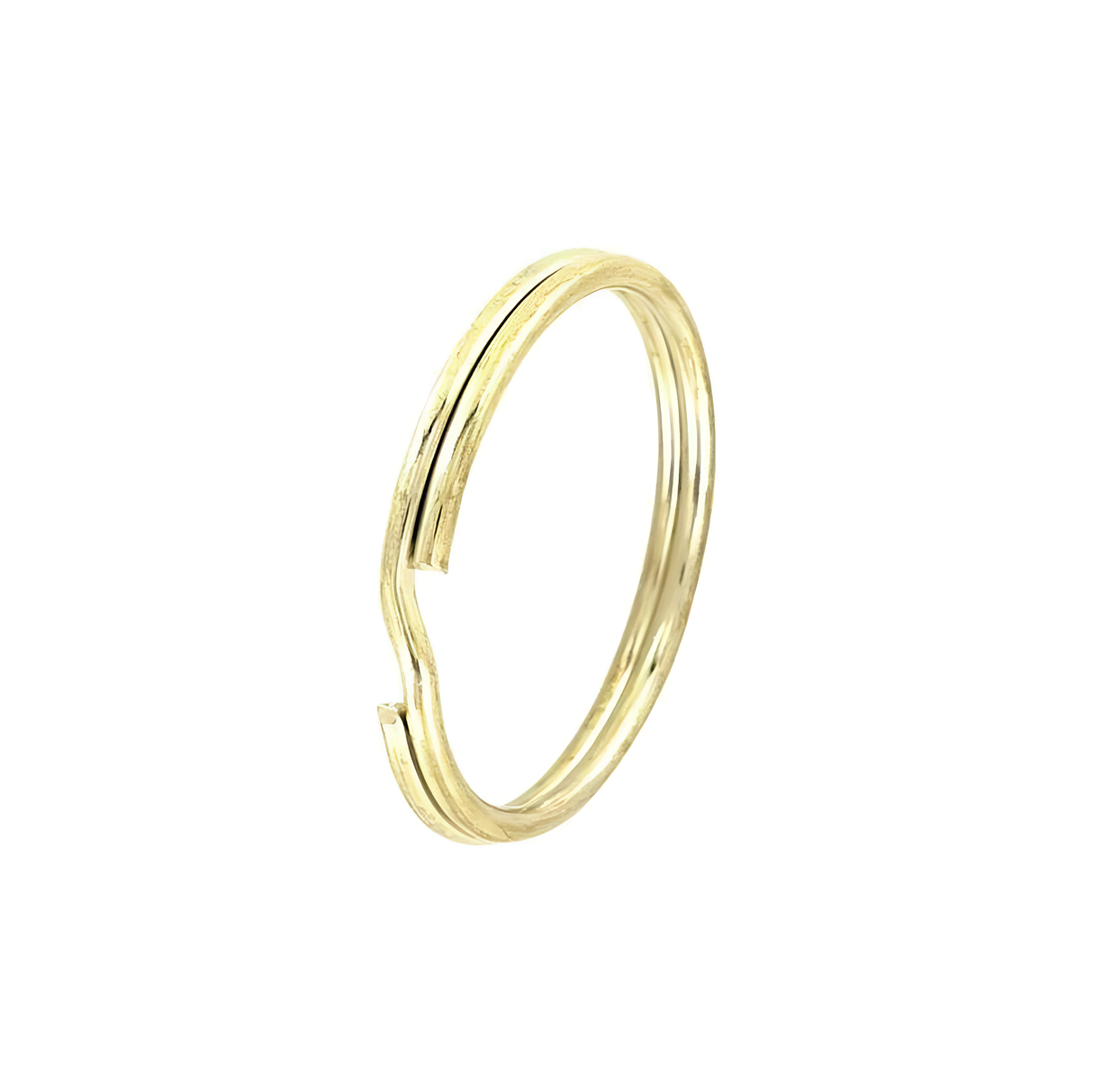 1 1/4" Brass, Split Key Ring, Steel