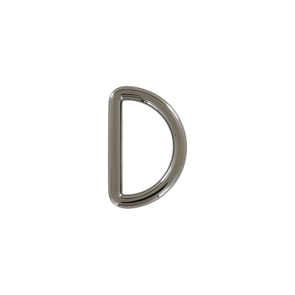 1 1/4"Gunmetal, Solid D Ring, Zinc Alloy