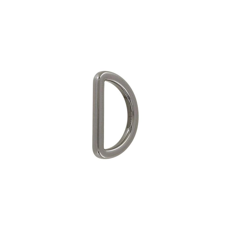 1 1/4"Gunmetal, Solid D Ring, Zinc Alloy