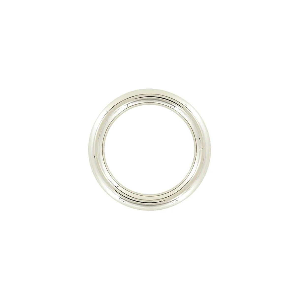 1 1/4" Shiny Nickel, Cast Round Ring, Zinc Alloy