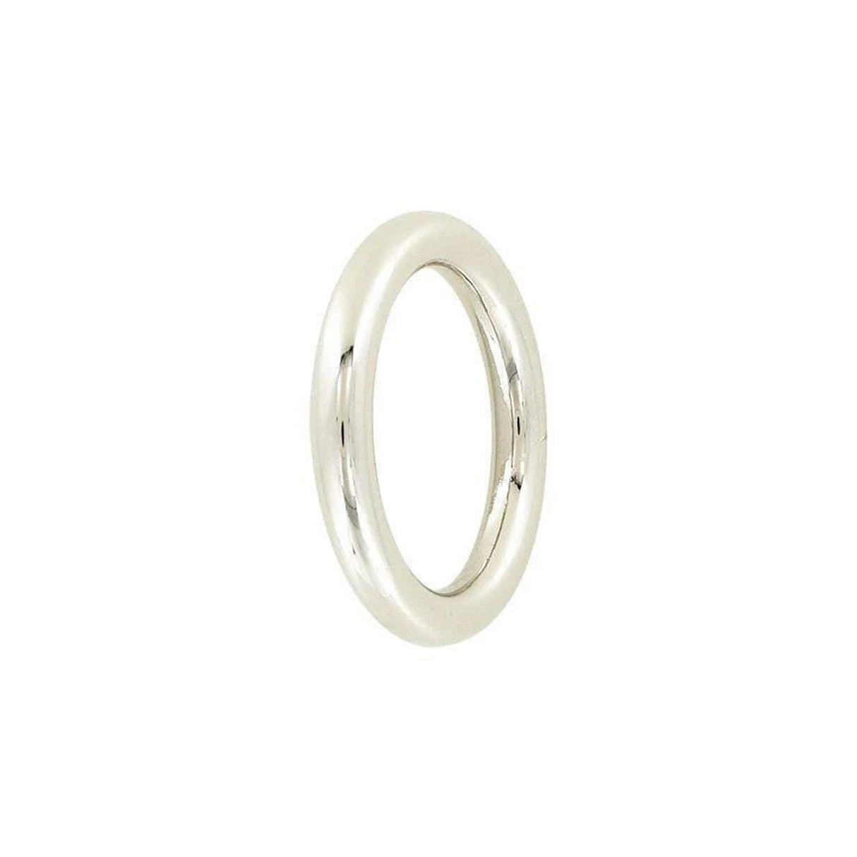 1 1/4" Shiny Nickel, Cast Round Ring, Zinc Alloy