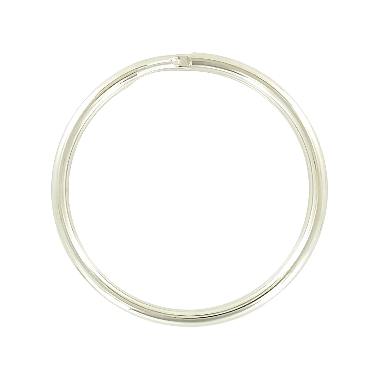 1 1/4" Nickel, Split Key Ring, Steel