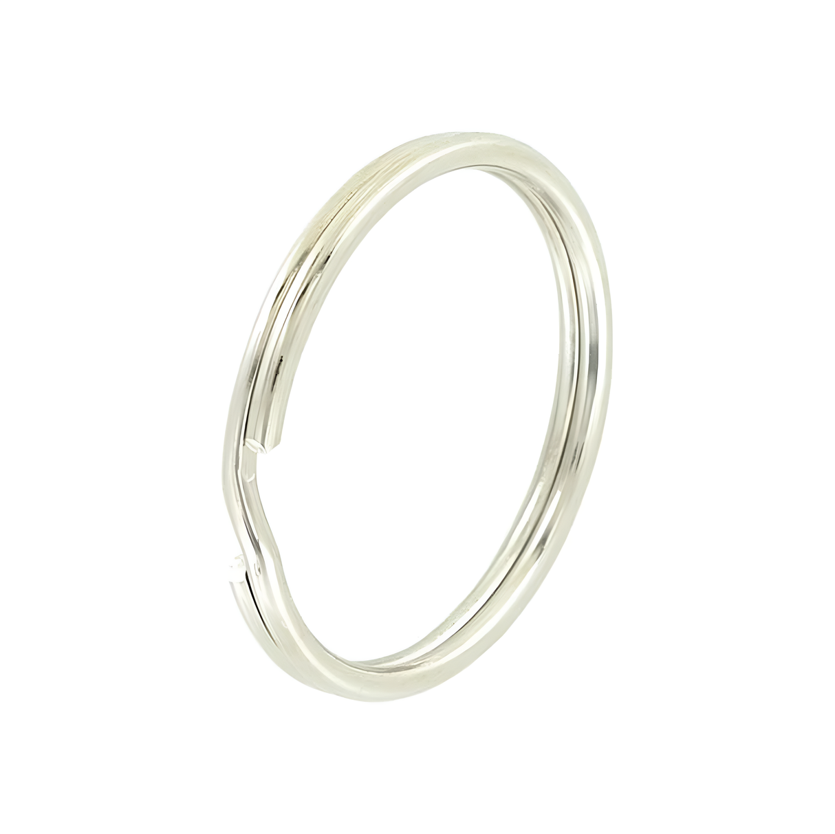 1 1/4" Nickel, Split Key Ring, Steel