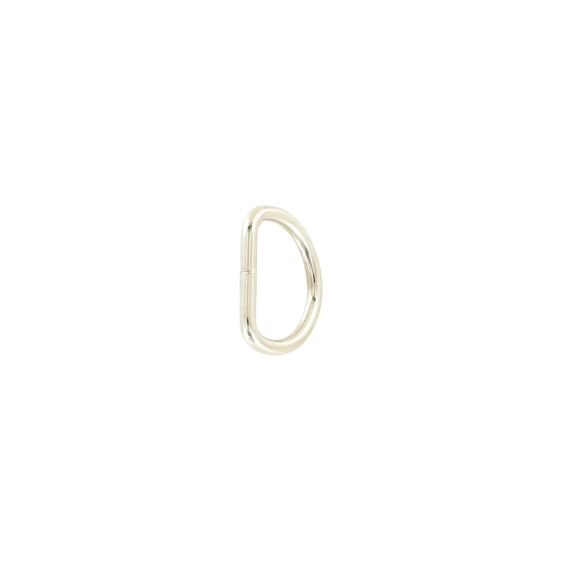1 1/4" Nickel, Welded D Ring, Steel