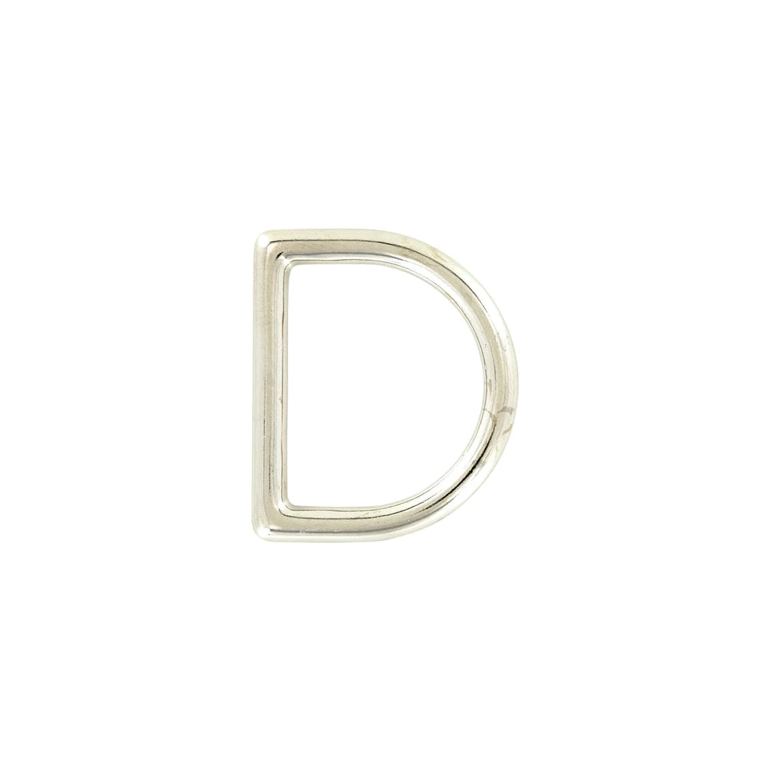 1 1/4" Shiny Nickel, Cast D-Ring, Zinc Alloy