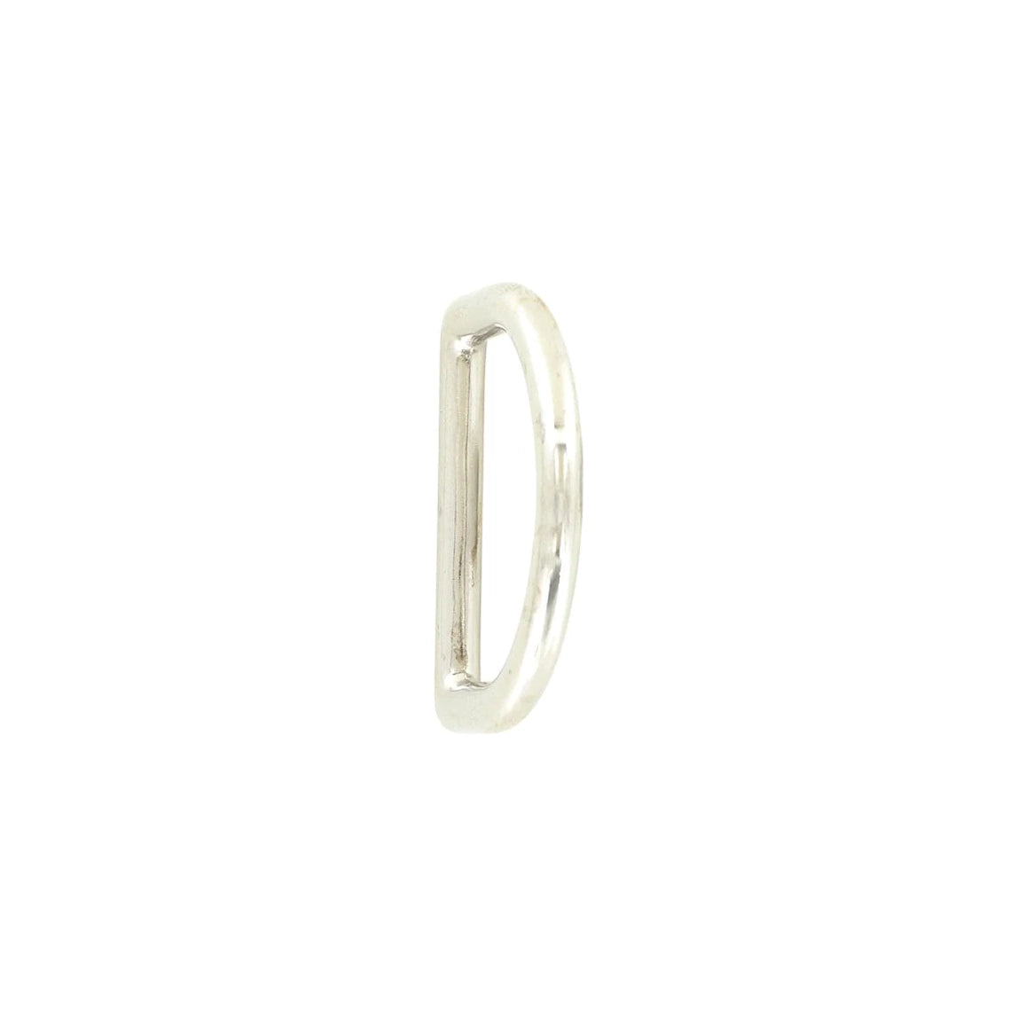 1 1/4" Shiny Nickel, Cast D-Ring, Zinc Alloy