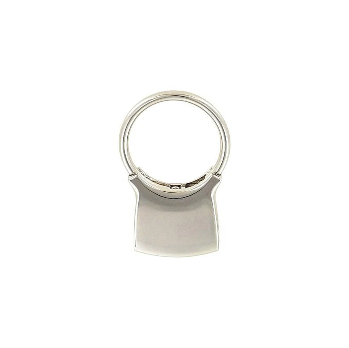 1 1/4" Shiny Nickel, Cast Key Fob Ring, Zinc Alloy